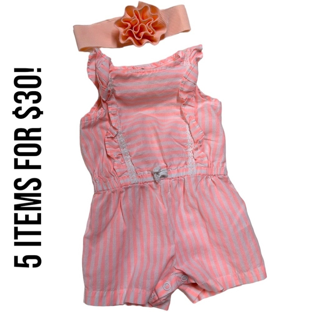 5/$30 Carter’s 0-3m Baby Girl Romper & headpiece